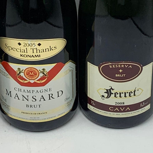 シャンパン 【4本セット】MANSARD 750ml 12% FLUTE 750ml 11% RITZ 750ml 12% Ferret 750ml 11.5% シャンパン【7-0】