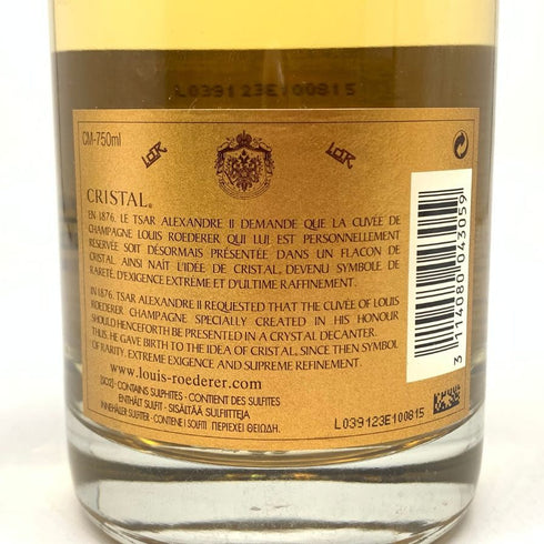 ルイ ロデレール クリスタル ブリュット 2006 750ml LOUIS ROEDERER CRYSTAL BRUT シャンパン【M】