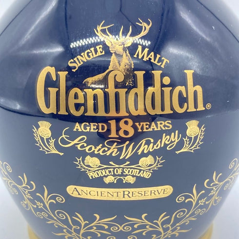 グレンフィディック 18年 エンシェントリザーブ 陶器 青 ブルー 700ml 43% 1147g Glenfiddich 【J4】