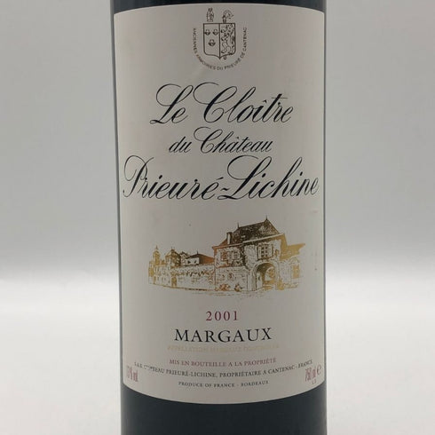 ル クロワトル デュ シャトー プリューレ リシーヌ 2001 750ml 13% Le Cloitre du Chateau Prieure Lichine ボルドーワイン【W4】