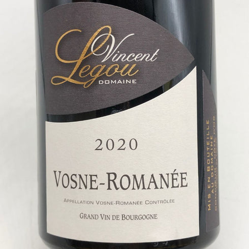ヴァンサン ルグー ヴォーヌ ロマネ 2020 750ml 13% VOSNE-ROMANEE Vincent Legou ブルゴーニュワイン【B4】