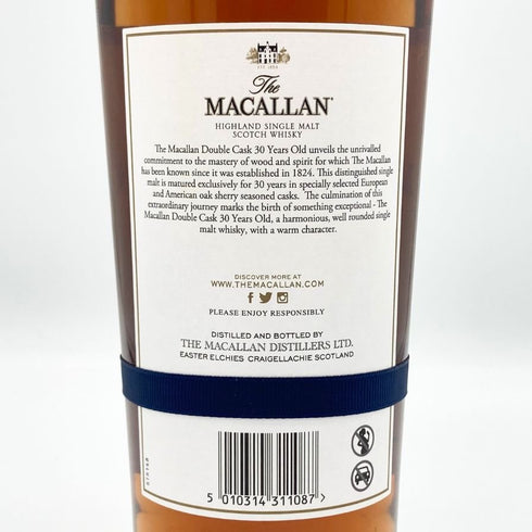 【同梱不可】マッカラン 30年 ダブルカスク 2022 700ml 43% MACALLAN スコッチウイスキー【I】