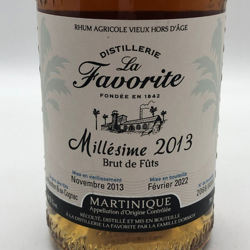 ラ ファボリット マルティニーク ミレジム 2013-2022 ブリュット ド フ exコニャックカスク&exバーボンカスク 700ml 48.5% DISTILLERIE La Favorite ラム酒【Z1】