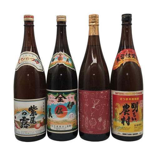 焼酎 4本セット 【紫尾の露×伊佐美×元気玉×明るい農村】 1800ml 25% 芋焼酎【7-1】