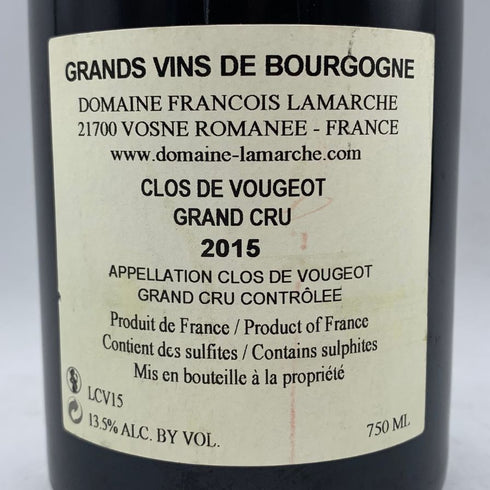 フランソワ ラマルシュ クロ ド ヴージョ グラン クリュ 2015 750ml 13.5% FRANCOIS LAMARCHE Clos de Vougeot Grand Cru ブルゴーニュワイン【U】