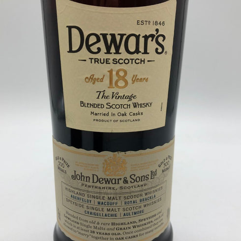 デュワーズ 18年 ザ ヴィンテージ ウイスキー 750ml 40% Dewar's スコッチウイスキー【P4】