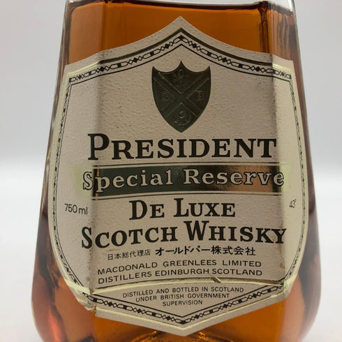 プレジデント スペシャル リザーブ デラックス 750ml 43% PRESIDENT SPECIAL RESERVE DE LUXE スコッチウイスキー【M4】