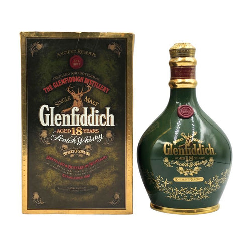 グレンフィディック 18年 エンシェントリザーブ 緑陶器 750ml 43% Glenfiddich スコッチウイスキー1117g【S2】