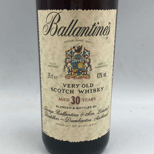 バランタイン 30年 ベリーオールド 金キャップ 700ml 43% Ballantine's VERY OLD スコッチウイスキー【X4】