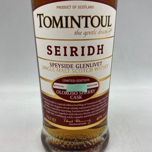 トミントール セイリッド オロロソシェリーカスク スペイサイド グレンリベット 700ml 40% TOMINTOUL 【E3】