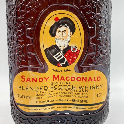サンデイ マクドナルド ウイスキー特級 750ml 43% Sandy Macdonald スコッチウイスキー【O4】
