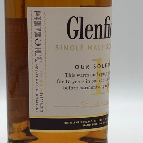 グレンフィディック 15年 ソレラリザーブ 700ml 40% Glenfiddich OUR SOLERA FIFTEEN スコッチウイスキー【W4】