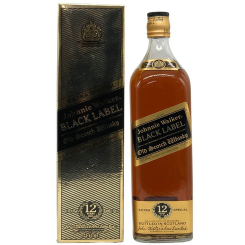 ジョニーウォーカー ブラックラベル 12年 エクストラ スペシャル 黒金キャップ 1000ml Johnnie Walker BLACK LABEL EXTRA SPECIAL スコッチウイスキー【A0】