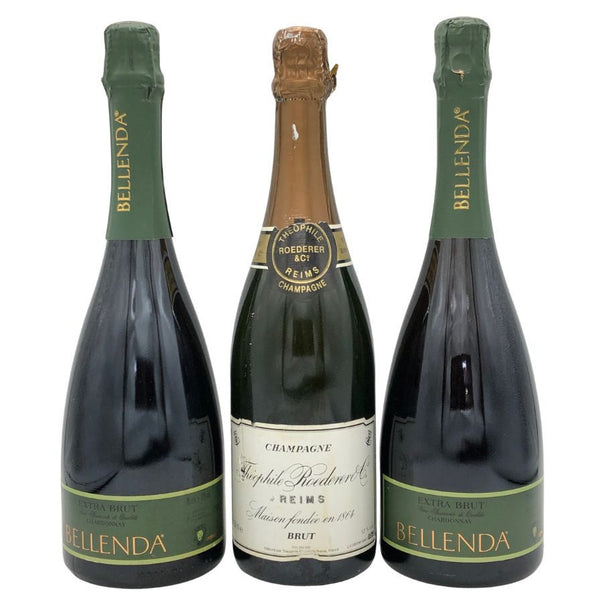シャンパン 3本セット 750ml 12% 【BELLENDA&BELLENDA&THEOPHILE ROEDERER BRUT】 シャンパン【7-1】