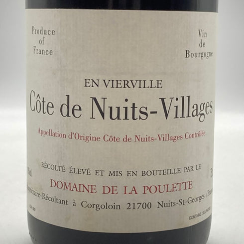 ドメーヌ ド ラ プレット コート ド ニュイ ヴィラージュ ヴィエルヴィル 2000 13% 750ml DOMAINE DE LA POULETTE ブルゴーニュワイン【I1】