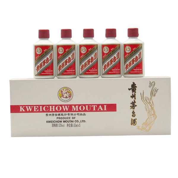 貴州茅台酒 マオタイ酒 天女ラベル 50ml 53% 5本セット MOUTAI 中国酒総重量891g【O0】