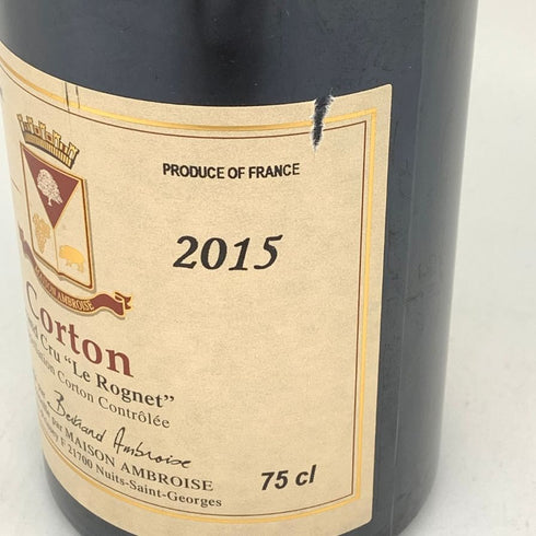 ベルトラン アンブロワーズ コルトン グラン クリュ ル ロニェ 2015 750ml 13.5% Bertrand Ambroise Corton le Rognet ブルゴーニュワイン【S4】