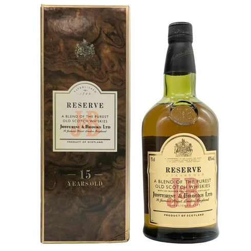 ジャスティン&ブルックス 15年 リザーブ 750ml 43% J&B スコッチウイスキー【V】