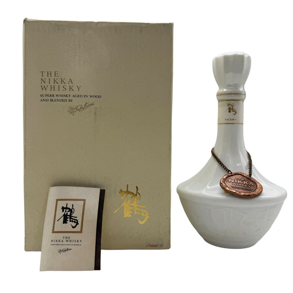 東京都限定◆ニッカ ウイスキー 鶴 陶器ボトル 750ml 43% 1214g NIKKA 1487g【E3】