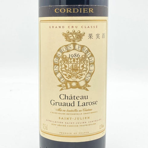 シャトー グリュオー ラ ローズ 1986 375ml 12.5% CHATEAU GRUAUD LAROSE ボルドーワイン【D4】