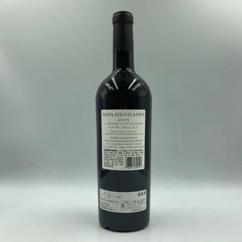 ナパハイランズ カベルネソーヴィニヨン 2015 750ml 14.5% NAPA HIGHLANDS Cabernet Sauvignon カリフォルニアワイン【H2】