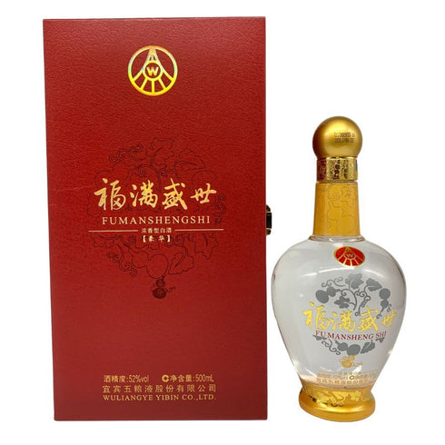 福満盛世 香型白酒 中国酒 500ml 52% WU LIANG YE YIBIN 中国酒【I2】