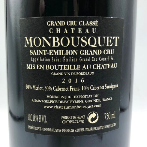シャトー モンブスケ 2016 750ml 14.5% CHATEAU MONBOUSQUET ボルドーワイン【K1】