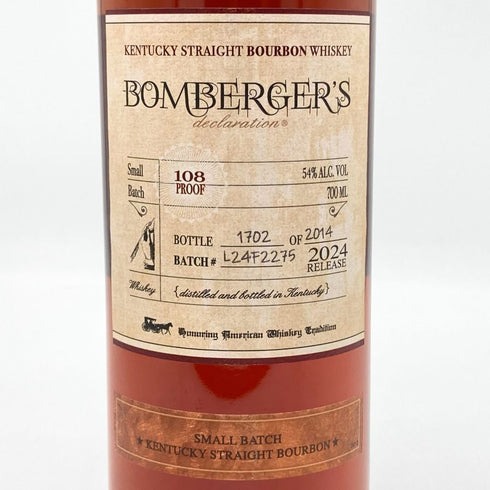 ボンバーガーズ デクラレーション ミクターズ レガシーシリーズ 2024 700ml 54% Bomberger's Declaration バーボン【B4】