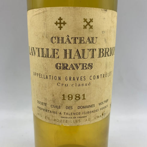 シャトー ラヴィル オー ブリオン 1981 750ml 14% CHATEAU LAVILLE HAUT-BRION 【D2】