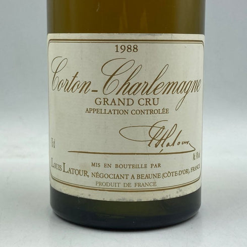 ルイ ラトゥール コルトン シャルルマーニュ グランクリュ 1988 750ml 14% Louis Latour Corton-Charlemagne Grand Cru 白ワイン【U4】