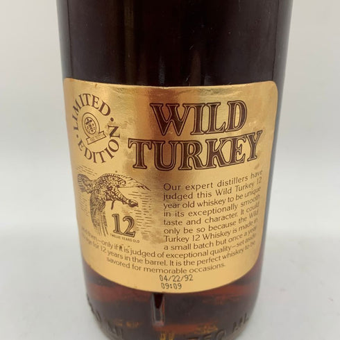 ワイルドターキー 12年 リミテッド エディション ゴールドラベル 750ml 50.5% WILD TURKEY LIMITED EDITION 【K1】