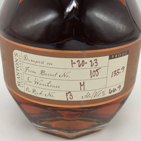 ブラントン ストレート フロム ザ バレル 2023 750ml 66.8% Blanton's Straight From The Barrel バーボン【B0】