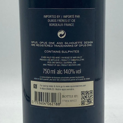 オーパスワン 2018 750ml 14% OPUS ONE カリフォルニアワイン【AFA15】