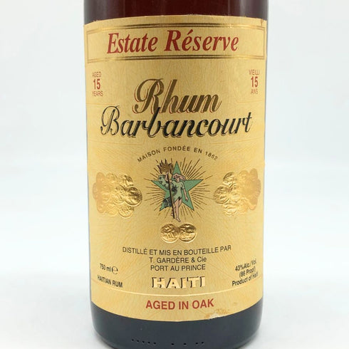 バルバンクール エステート リザーヴ 15年 750ml 43% Barbancourt ラム酒【O4】