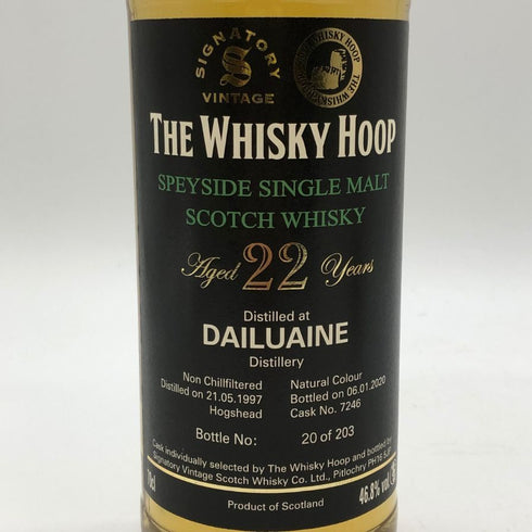 ダルユーイン 22年 1997 ホグスヘッド ウイスキーフープ 700ml 46.8% Dailuaine THE WHISKY HOOP スコッチウイスキー【N】