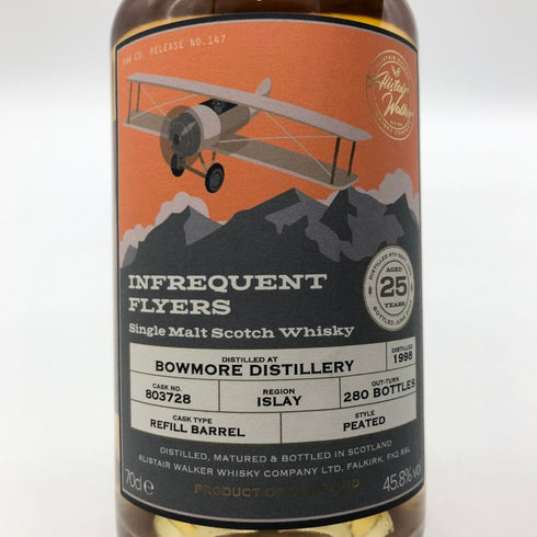 アリスター・ウォーカー インフリークエント・フライヤー ボウモア 1998 25年 700ml 45.8% ALISTAIR WALKER スコッチウイスキー【E】