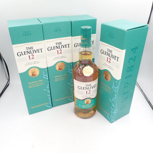 【セット】グレンリベット 12年 ダブルオーク シングルモルト 700ml 40% THE GLENLIVET DOUBLE OAK SINGLE MALT 4本セット【SKU】
