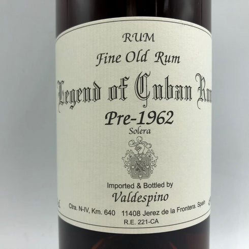 バルデスピノ レジェンド オブ キューバン ラム Pre-1962 700ml 45% Valdespino LEGEND OF CUBAN RUM ラム酒【T0】