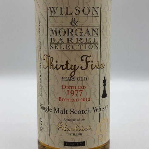 グレンリベット 35年 1977-2012 ウィルソン&モーガン バレル セレクション 700ml 49.6% Glenlivet Wilson & Morgan スコッチウイスキー【C4】