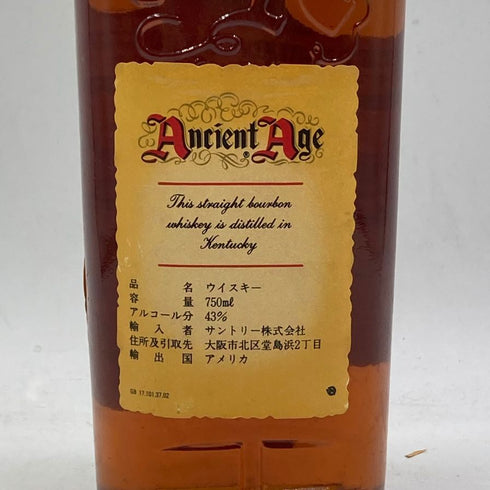 エンシェントエイジ 86 ケンタッキー バーボン ウィスキー 750ml 43% ANCIENT AGE バーボン【X4】
