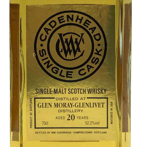 グレンマレイ グレンリベット 20年 ケイデンヘッド シングルカスク 700ml 52.2% GLEN MORAY GLENLIVET スコッチウイスキー【T4】