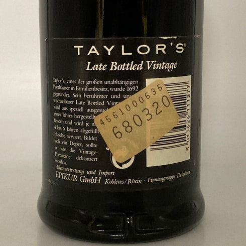 テイラーズ レイト ボトルド ヴィンテージ ポート 1989 750ml 20%想定 TAYLORS 赤ワイン【E1】