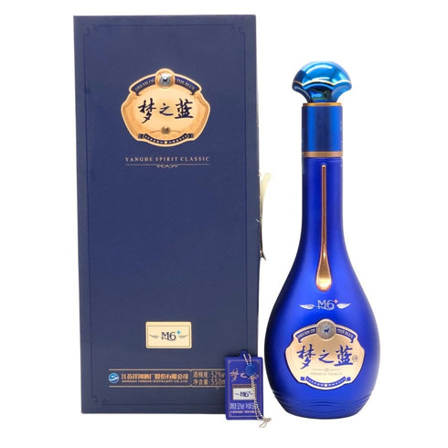 夢之藍 M6+ 陶器ボトル 550ml 52% YANGHE SPIRIT CLASSIC 中国酒1396g【F3】