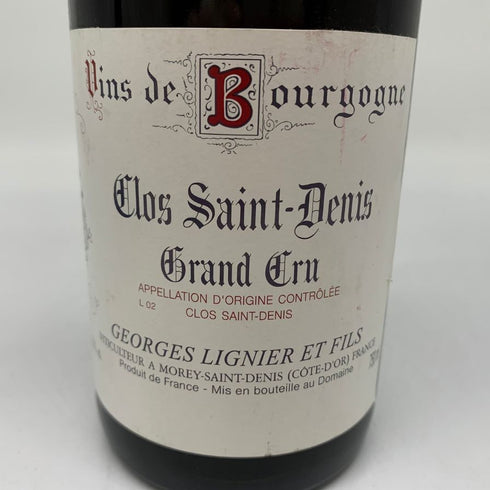 ジョルジュ リニエ クロ サン ドニ グランクリュ 2002 750ml 13.5% Georges Lignier et Fils Clos Saint Denis Grand Cru ブルゴーニュワイン【B4】