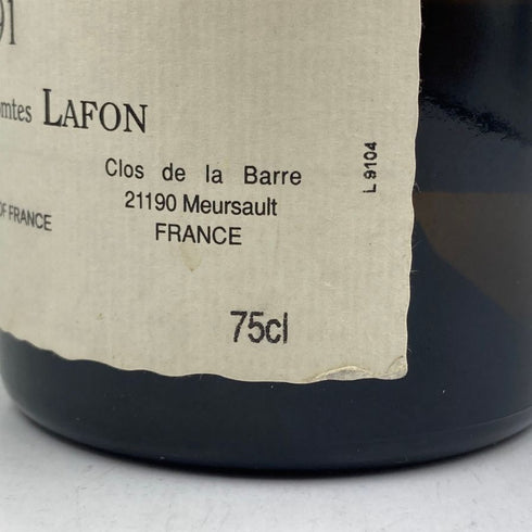 コント ラ フォン ムルソー ジュヌヴリエール 1991 750ml 13.5% Comtes LAFON MEURSAULT-GENEVRIERES ブルゴーニュワイン【O1】