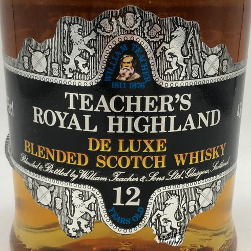 ティーチャーズ 12年 ロイヤル ハイランド デラックス 750ml 43% TEACHER'S ROYAL HIGHLAND DE LUXE スコッチウイスキー【N0】