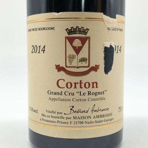 ベルトラン アンブロワーズ コルトン グラン クリュ ル ロニェ 2014 750ml 13.5% Bertrand Ambroise Corton Le Rognet Grand Cru Le Rognet フランスワイン【B4】