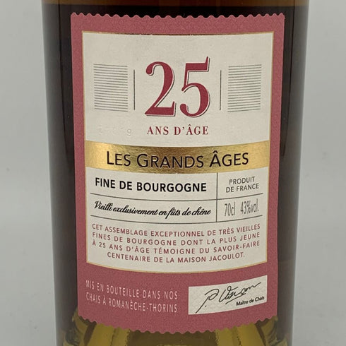 ジャクロ グランド エイジ フィーヌ ド ブルゴーニュ 25年 700ml 43% JACOULOT LE GRANDS AGED FINE DE BOURGOGNE ブランデー【O】