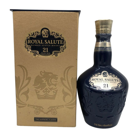 ロイヤルサルート 21年 シグネチャーブレンド 青陶器ボトル 700ml 40% ROYAL SALUTE スコッチウイスキー1419g【U4】