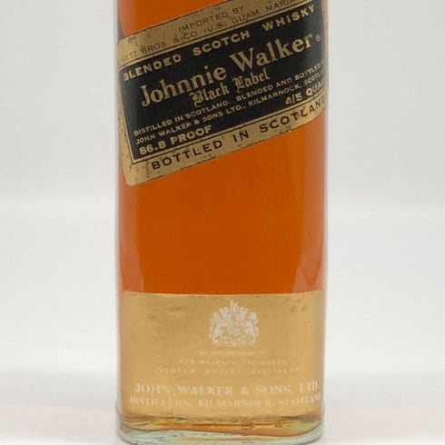 ジョニーウォーカー ブラックラベル 12年 金キャップ 特級表記 760ml Johnnie Walker BLACK LABEL スコッチウイスキー【A4】
